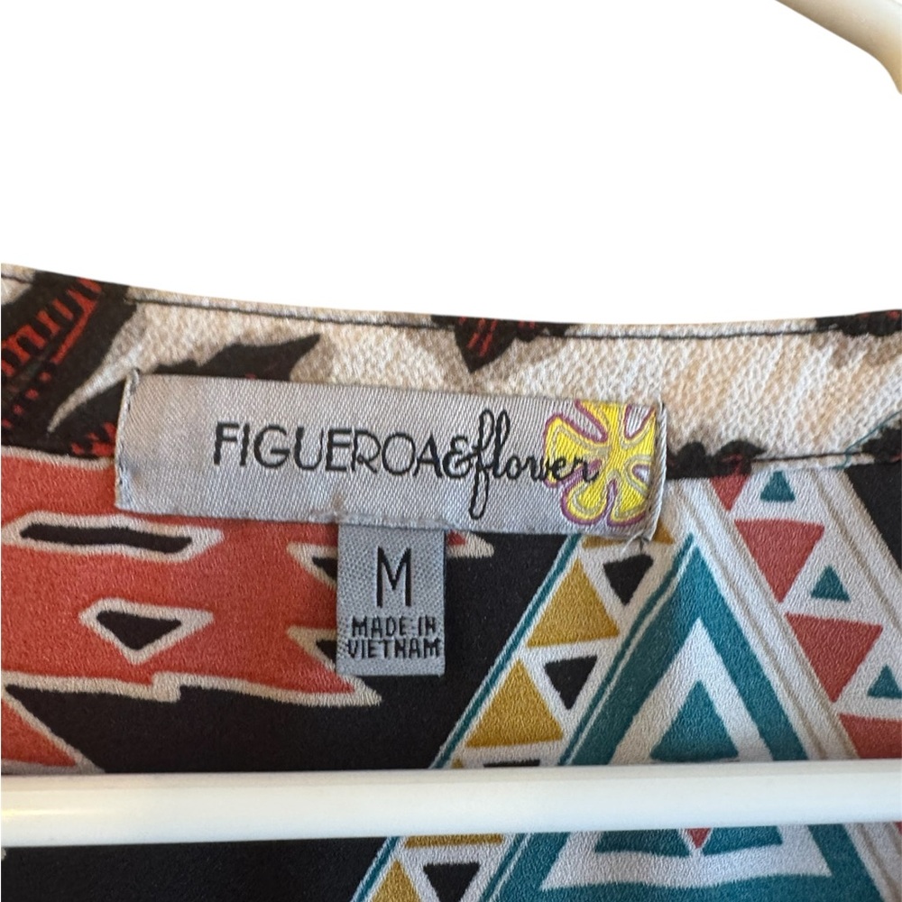 Figueroa & Flower Women's Geometric Print Top - Multicolor